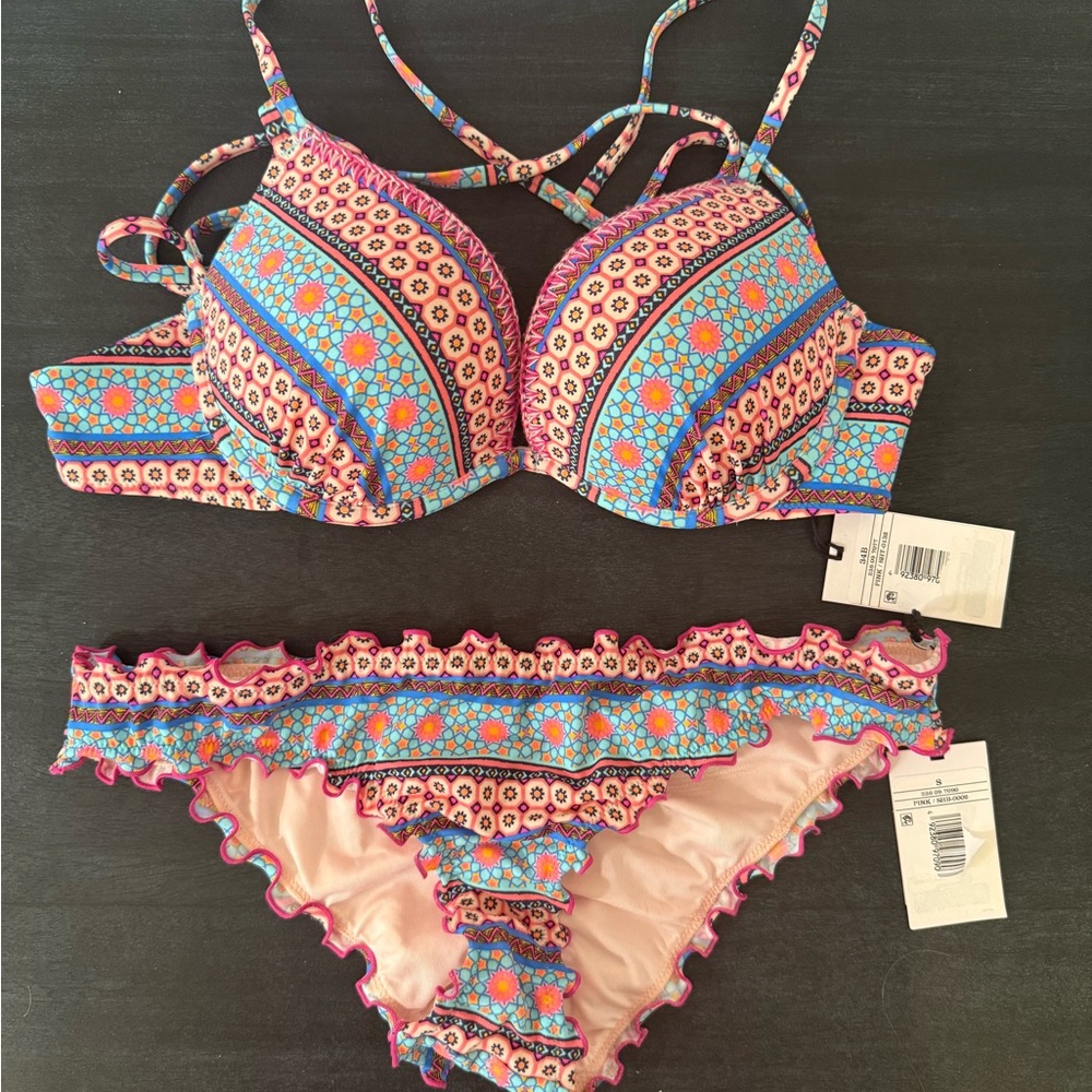Colorful Patterned Bikini Set